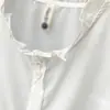 100kg Tallas grandes mujer otoño nueva colección elegante cuello con volantes manga larga camisa casual ropa de trabajo blusa 0997