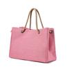 Bolso de mujer transfronterizo de Amazon de gran venta, nuevo bolso de hombro de lino, gran capacidad, color sólido, moda casual, bolso tote portátil