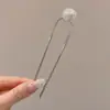 Exquisita y Lujosa Horquilla de Aleación en Forma de U para Fijar y Peinar el Cabello, Horquilla de Perlas y Pedrería para Mujeres
