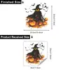 Yanxi YX-JD0174 Pegatinas Transfronterizas de Halloween, Sin Adhesivo, Removibles, Espantapájaros, Cabeza de Calabaza, Murciélago, Pegatinas Electrostáticas
