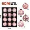 Novo produto internacional: Decorações de bola de Natal, Conjunto europeu vintage de bola de Natal para raspar, Enfeites de árvore de Natal