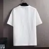 Nova camiseta de verão de manga curta de algodão e linho, camiseta masculina de cor sólida, camisa solta de base, branca, de meia manga