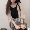 Manga Lanterna Primavera Feminina Xale Casaco Gelo Seda Exterior Vestir Estilo Coreano Solto Protetor Solar Roupas Ar-condicionado Camisa Malha Fina Cardigan