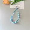 Pingente de Contas de Coroa para Corrente de Celular para Mulheres, Acessório de Capa de Celular de Luxo, Pulseira de Contas, Estilo Curto, Ornamento de Pulso de Nicho