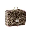 Bolsa de almacenamiento con estampado de leopardo, un esencial de viaje imprescindible para mujeres, neceser de gran capacidad, bolsa de maquillaje, portátil, impermeable, ideal para viajes de negocios y organización de equipaje