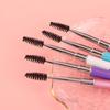 Cepillo para pestañas juego de brochas de maquillaje en stock pelo de fibra degradado cepillo para pestañas sombra de ojos herramientas de belleza para maquillaje
