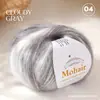 Patrón de nubes pequeñas, hilo de mezcla de seda y mohair, color degradado, hilo de mohair fino para tejer a mano, hilo para chales y suéteres, producto transfronterizo
