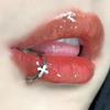 Anillo de hebilla de tarjeta de uñas de labio de estrella de cinco puntas en forma de corazón de acero inoxidable nuevo transfronterizo sin anillo joya de perforación para chica popular