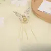 Grampo de Cabelo Estilo Coreano de Verão Olho de Gato Elegante, Borla Fashion, Presilha Borboleta Elegante, Grampo Elegante Versátil na Parte de Trás da Cabeça