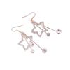 Five-pointed estrela strass moda temperamento longo estrela brinco pingente brincos exagerados coreano jóias mulheres