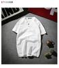 Direto da fábrica Verão Fino Linho Manga Curta T-shirt Masculina 2 Fivela Casual Retro Linho Manga Curta Top Masculino