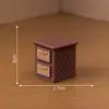 Serie de Muebles Miniatura de Mimbre para Armario para Paisajes en Miniatura, Accesorios de Decoración DIY para Casas de Muñecas, Adornos de Escritorio Mini
