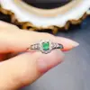 Anillo de Esmeralda Natural Transfronterizo de Amazon Plata S925 Piedra Principal 3*4 Joyería de Lujo Venta Directa de Fábrica