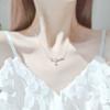 Collar BaObAo con diseño original de plata de ley s925, diseño de aurora, cielo estrellado, una estrella, un significado, nicho femenino, cadena de clavícula de alto sentido.