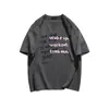 Blusa de Verão Feminina Estilo Coreano Doce com Estampa de Letras, Gola Redonda e Manga Curta, com Sensação Relaxada e Versátil para o Trabalho e Uso Casual
