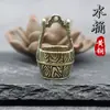 Llavero colgante de cubo de latón dorado, cubo viejo de latón, cubo de la suerte colgante, puesto de adornos al por mayor