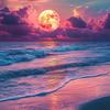 Exclusivo Transfronterizo Nuevo Pintura de Diamantes 5D Playa Luna Pintura Decorativa Hecho a Mano DIY Kit de Material de Diamantes Pintura de Diamantes Redondos