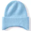 Nueva colección de otoño e invierno: Gorros 100% cachemira pura para niños y niñas, con un diseño minimalista de estilo coreano, estilo versátil y características gruesas, cálidas y protectoras para los oídos