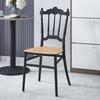 Silla Nórdica con Respaldo de Plástico PP Silla de Bambú Silla de Hotel para Exterior Boda Taburete Banquete Silla Napoleón Venta al por Mayor