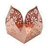 Dropshipping Transfronterizo Caja de Dulces de Chocolate Dorada con Espejo Hueco Láser Decoración de Encaje para Fiesta Navideña Caja de Azúcar Lista para la Venta