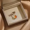 Broche Gatinho Fofo Estilo Coreano, Acessório de Moda de Nicho de Alto Padrão, Alfinete Versátil com Pedra Olho de Gato para Terno