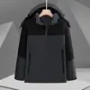 Chaqueta exterior con logo personalizado, chaqueta con capucha unisex, abrigo de trabajo, ropa de trabajo para montañismo bordada, cortavientos e impermeable