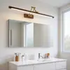 Luz frontal de espelho LED para banheiro minimalista, espelho com braço articulado dobrável, luminária de parede para gabinete de banheiro, fixação de parede para penteadeira