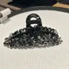 Pinza de Garra de Cristal de Alta Gama para Mujer, Pinza de Tiburón Irregular de Lujo de Moda, Nuevo Estilo para Cabello Grueso en la Parte Posterior de la Cabeza