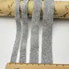 Cinto de Malha Dourado e Prateado Transfronteiriço 1cm-2,5cm Lantejoula Prateada Trama de Cebola Malha Micro-Elástica Acessórios de Vestuário