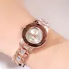 Goldie GEDI Diamond-incrusted Fashion Girl's Watch personalizado Internet-famoso Steel Band Quartz Watch colorido casual relógio das mulheres