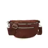 Nueva Bolsa de Pecho de Moda Bolso de Cintura de Moda para Mujer Bolso Cruzado de Pecho de Gamuza Bolso Dumpling Correa Duradera