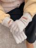 Guantes de cinco dedos de lana con buena sensibilidad táctil para otoño e invierno, cálidos y con apertura táctil para pantallas táctiles, para mujer.