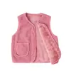 Chaleco de Peluche de Cordero para Niños y Niñas, Bebés, Niños Pequeños y Medianos, Cálido Chaleco de Terciopelo de Doble Cara para Usar en Interiores y Exteriores en Otoño e Invierno