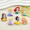 Tarjeta de dibujos animados princesa sirena diy accesorios de resina hecho a mano funda para teléfono móvil horquilla copa de agua hebilla de zapato joyería al por mayor