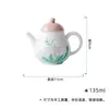 Cometa de Orquídea Erudita Color Bajo Esmalte Pintado a Mano Bambú Sauce Cerámica Hogar Juego de Té Tetera Tazón con Tapa Taza de Té Sala de Té Taza de Degustación Colección