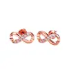 Moda transfronteriza simple símbolo eterno de 8 palabras aretes del Día de San Valentín aretes de símbolo eterno brillantes regalo venta al por mayor