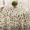 Tela de algodón y lino floral japonesa con estampado a cuadros cortina sofá tela de lino grueso mantel fresco tela y fondo de cabeza de tela