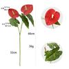 2 Diadema Hoja Anthurium Simulación Anthurium Especial Planta en Maceta Flores de Interior Plantas Verdes Perenne Todas las Estaciones Viento en Popa
