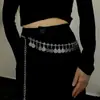 Cadena de cintura de metal con borlas estilo bohemio para mujer, accesorio de cintura de cadena de monedas vintage, decoración de cintura versátil para chicas a la moda