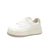 Zapatillas Deportivas de Plataforma con Cordones, Punta Redonda, Piel Genuina, Suela Gruesa para Mujer, Aumentan la Altura, Zapatos Blancos, Zapatos de Mujer, Nuevo 2026, Zapatos Individuales Casuales Deportivos
