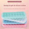 Forma de Gelo de Silicone com Tampa Cubo de Gelo Caseiro Alimentos Bebê Casa Cubo de Gelo 24 Cubos 36 Cubos Forma de Gelo