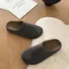 Estilo Holgazán Simple Japonés Diadema Birkenstock Pantuflas Mujer 2026 Cuero Suave Antideslizantes Suela Suave Versátil para Viajar Persona Perezosa Medias Pantuflas