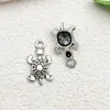 Accesorios para joyería diy aleación plata antigua vida marina concha delfín pulpo caballito de mar tortuga colgante colgante de llavero