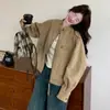 Moda Otoño 2026 Casual Elegante Adelgazante Juvenil Simple Alta Calidad Chaqueta de Gamuza