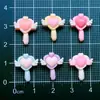 Mini Charms de Caramelo con Forma de Lazo, Letras, Papas Fritas, Alitas, Estrellas, Corazones, Arte para Uñas, Diademas, Pinzas para el Cabello, Accesorios de Resina