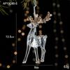 Adornos navideños, árbol de Navidad, lentejuelas, purpurina, acrílico transparente, copo de nieve, campana colgante, diseño festivo DIY