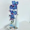 Orquídea Phalaenopsis Artificial con 9 Flores, Impresa con Película 3D y Pintada, Orquídea Phalaenopsis Grande para Boda y Decoración del Hogar, Flor Artificial para Comercio Transfronterizo