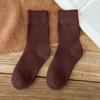 Nuevos Calcetines Gruesos de Felpa para Mujer Otoño e Invierno Color Sólido Calcetines Joker para Mujer Calcetines Gruesos Mezclados Vintage Venta al por Mayor