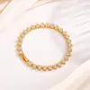 Popular Moda Cristal Forma de Corazón Incrustado de Diamantes Cubano para Mujer Set de Joyería de Collar Pulsera, Estilo de Nicho de Lujo Ligero
