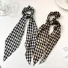 Goma para el pelo de espiga estilo perezoso con lazo y cinta elegante, accesorio para el pelo estilo coreano para mujer